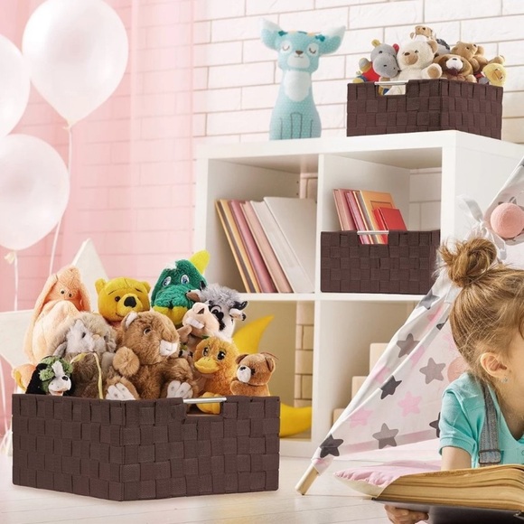 Woven Storage Basket with Built In Handles - Picture 6 of 10